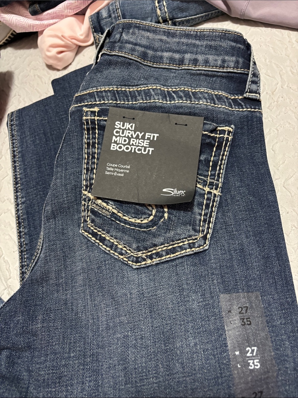 Silver Jeans Suki Curvy Fit Mid Rise Bootcut Jeans - Indigo Blue